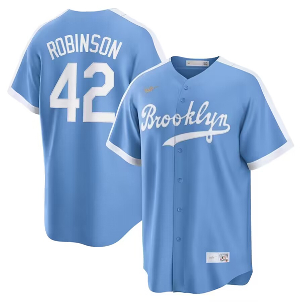 Men's Los Angeles Dodgers #42 Jackie Robinson Light Blue Cool Base Stitched Baseball Jersey Men's Los Angeles Dodgers #42 Jackie Robinson Light Blue Cool Base Stitched Baseball Jersey